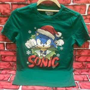 Sonic The Hedgehog Sega Christmas T-shirt boys size L